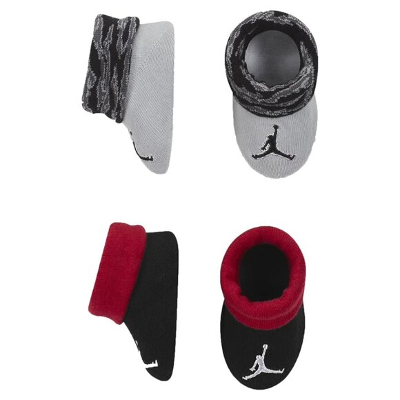 Nike Other - NWT Nike Jordan Gray, Red, and Black Futura Infant Booties - Set of 2